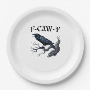 F-Caw-F Grappige Vogel Kraai Papieren Bordje