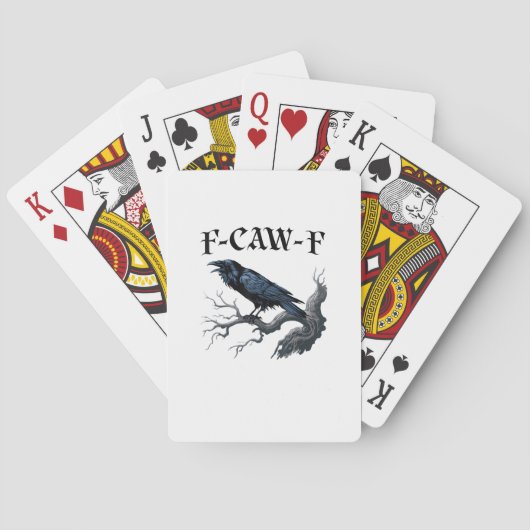 F-Caw-F Grappige Vogel Kraai Pokerkaarten (Achterkant)