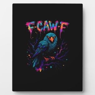 F Caw F Grappige Vogel Kraai Raaf Punt Grap Grappi Fotoplaat