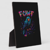 F Caw F Grappige Vogel Kraai Raaf Punt Grap Grappi Fotoplaat (Zijkant)