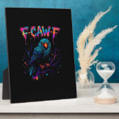 F Caw F Grappige Vogel Kraai Raaf Punt Grap Grappi Fotoplaat (Zijkant)
