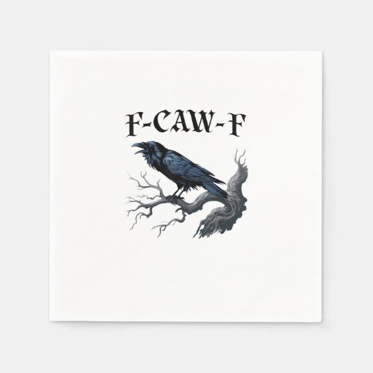 F-Caw-F Grappige Vogel Kraai Servet (Voorkant)
