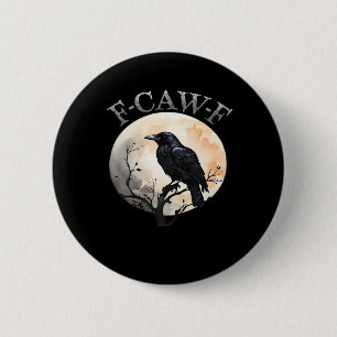 F Caw F Grappige Vogel Maan Minimalistische Stijl Ronde Button 5,7 Cm