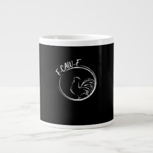 F-Caw-F Grappige Woordspeling Citaat Retro Stijl Grote Koffiekop