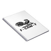 F-Caw-F Grappige Woordspeling Quote Sticker Notitieboek (Rechterzijde)