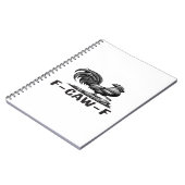 F-Caw-F Grappige Woordspeling Quote Sticker Notitieboek (Linkerzijde)