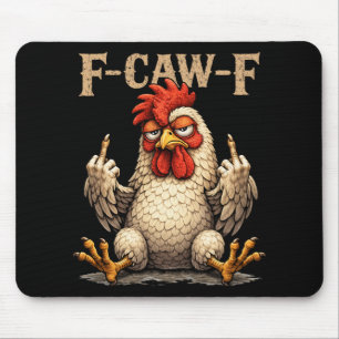 F-caw-f Grappige Zwarte Haan Gotische Fcawf Kip A Muismat