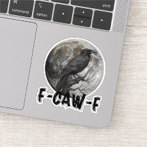 F-Caw-F Grappige Zwarte Vogel maan Gotische Volwas