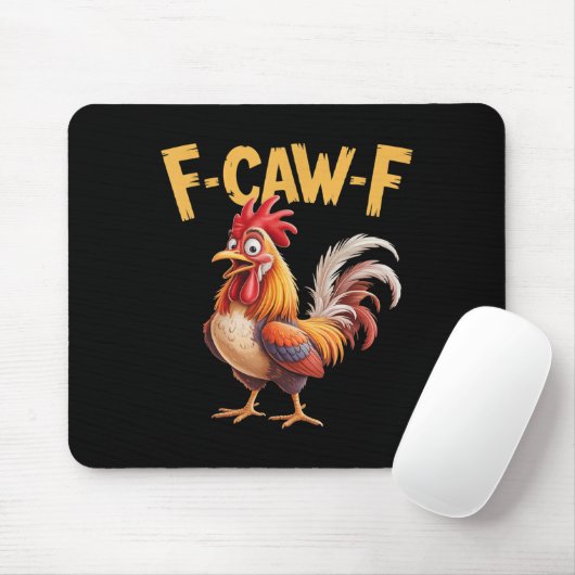 F Caw F Haan, F-caw-f Funny Chicken Muismat (Met muis)