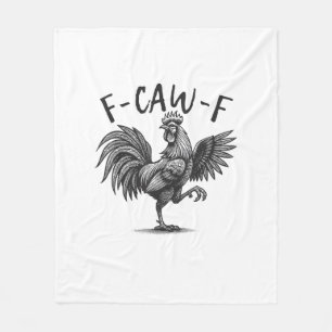 F Caw F Haan, F-Caw-F Grappige Kip Humor Cool Fleece Deken