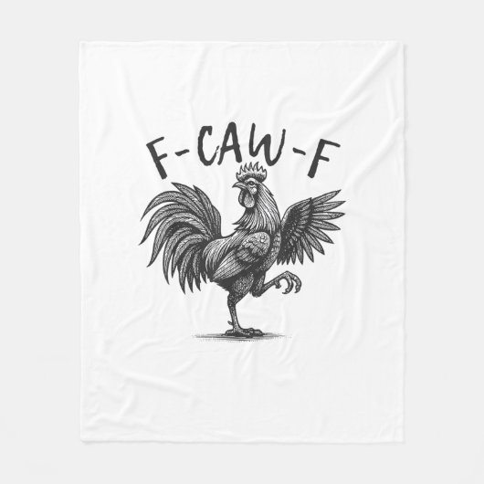 F Caw F Haan, F-Caw-F Grappige Kip Humor Cool  Fleece Deken (Voorkant)