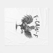 F Caw F Haan, F-Caw-F Grappige Kip Humor Cool  Fleece Deken (Voorkant (Horizontaal))
