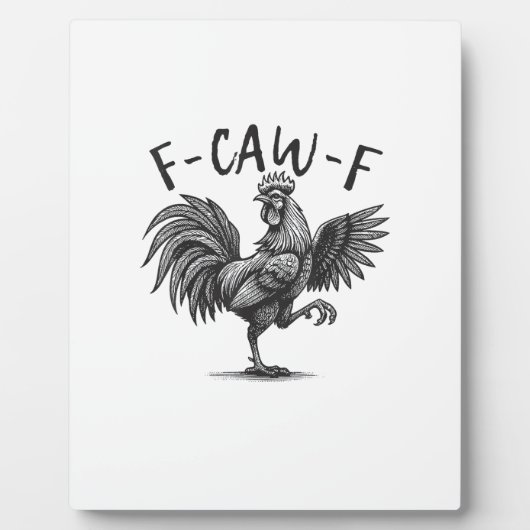 F Caw F Haan, F-Caw-F Grappige Kippenhumor Cool Fotoplaat (Voorkant)