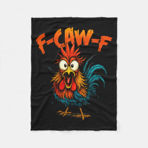 F Caw F Haan Grappige Kraai Fcawf Kippenfluisteraa Fleece Deken