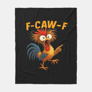 F-Caw-F Haan Grappige Vogel F-Caw-F Kip Fluitster Fleece Deken