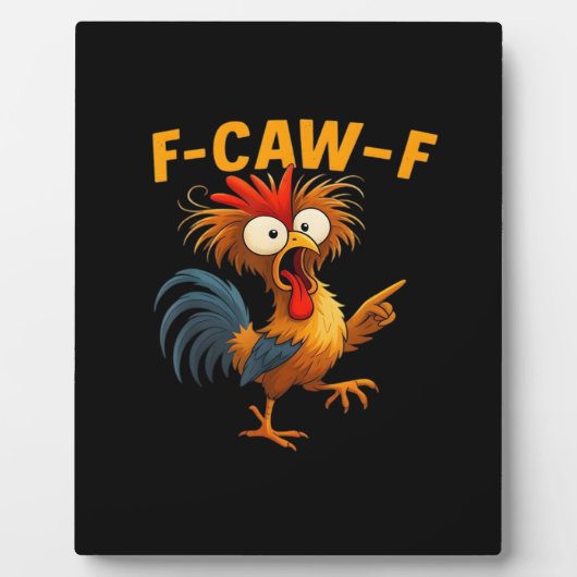 F-Caw-F Haan Grappige Vogel F-Caw-F Kip Fluitster Fotoplaat (Voorkant)