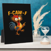 F-Caw-F Haan Grappige Vogel F-Caw-F Kip Fluitster Fotoplaat (Zijkant)