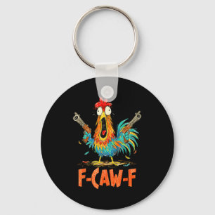 F-caw-f Haan Grappige Vogel Fcaw-f Kip Fluitster Sleutelhanger