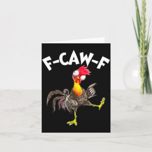 F-caw-f Haan Grappige Vogel Fcaw-f Kippenfluistera Kaart