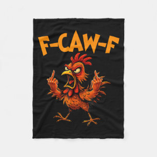 F Caw F Haan Grappige Vogel Fcawf Kippenfluisteraa Fleece Deken