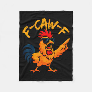 F Caw F Haan Grappige Vogel Fcawf Kippenfluisteraa Fleece Deken