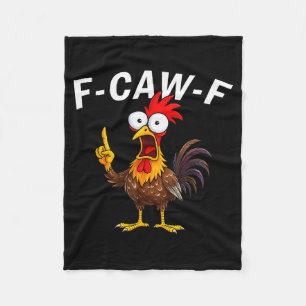 F Caw F Haan Grappige Vogel Fcawf Kippenfluisteraa Fleece Deken