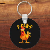 F Caw F Haan Grappige Vogel Fcawf Kippenfluisteraa Sleutelhanger (Voorkant)