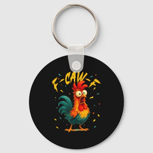 F Caw F Haan Grappige Vogel Kip Fluisteraar Fawk  Sleutelhanger (Voorkant)