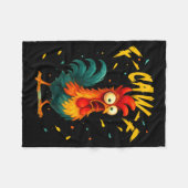 F Caw F Haan Grappige Vogel Kippenfluisteraar Fawk Fleece Deken (Voorkant (Horizontaal))