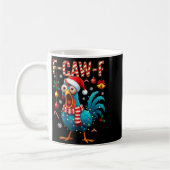 F-caw-f Haan Meme Grappige Kip Fcawk Kerstmis Koffiemok (Links)