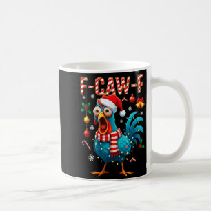 F-caw-f Haan Meme Grappige Kip Fcawk Kerstmis Koffiemok