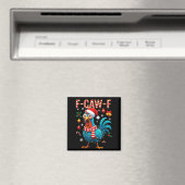 F-caw-f Haan Meme Grappige Kip Fcawk Kerstmis Magneet (Insitu (Vaatwasser))