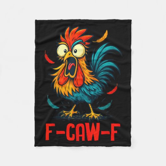 F-caw-f Haan Meme Grappige Kip Humor Grap Fcaw Fleece Deken (Voorkant)