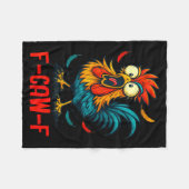 F-caw-f Haan Meme Grappige Kip Humor Grap Fcaw Fleece Deken (Voorkant (Horizontaal))