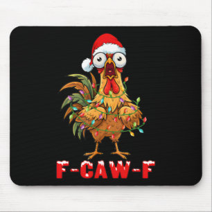 F Caw F Haantje Grappig Kerst Vogeltje Fcawf Kip Muismat