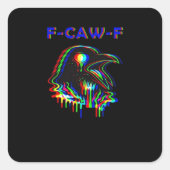 F-Caw-F Halloween Music Party Essential Vierkante Sticker (Voorkant)