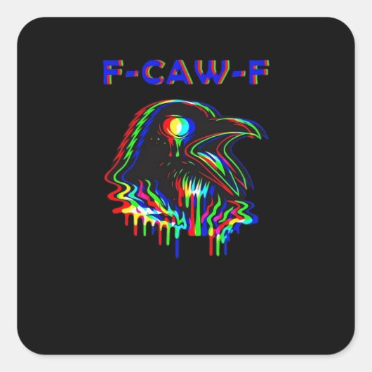 F-Caw-F Halloween Music Party Essential Vierkante Sticker (Voorkant)