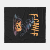F-Caw-F Halloween Raaf Jack-O-Lantern Griezelige Z Fleece Deken (Voorkant (Horizontaal))