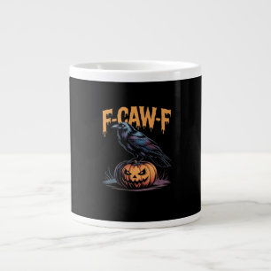 F-Caw-F Halloween Raaf Jack-O-Lantern Griezelige Z Grote Koffiekop
