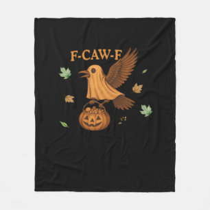 F-Caw-F Halloween Retro Klassieker Fleece Deken