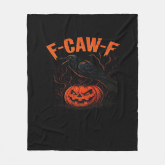 F-Caw-F Halloween trendy casual Fleece Deken