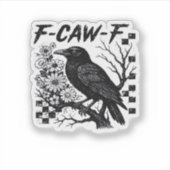 F-Caw-F Halloween Vogel Sticker (Voorkant)