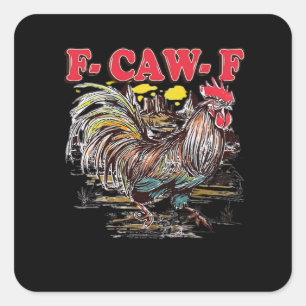 F-Caw-F Hei Hei Moana Haan Klassiek Grappig Grafis Vierkante Sticker