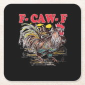 F-Caw-F Hei Hei Moana Rooster Classic Funny Graphi Kartonnen Onderzetters (Voorkant)
