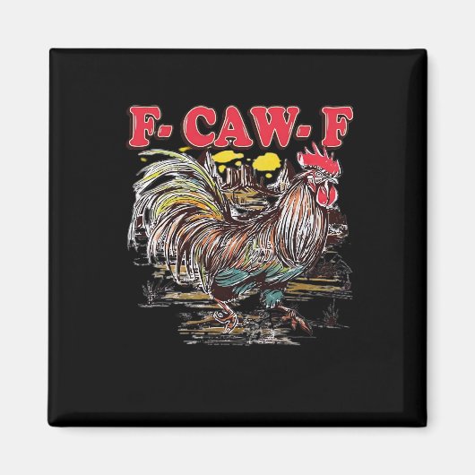 F-Caw-F Hei Hei Moana Rooster Classic Funny Graphi Magneet (Voorkant)