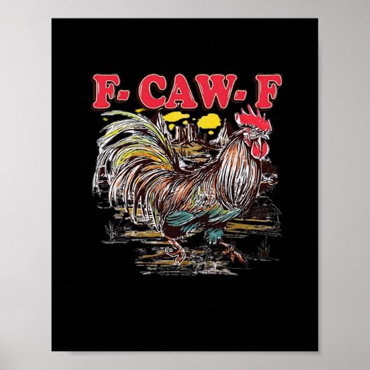 F-Caw-F Hei Hei Moana Rooster Classic Funny Graphi Poster (Voorkant)