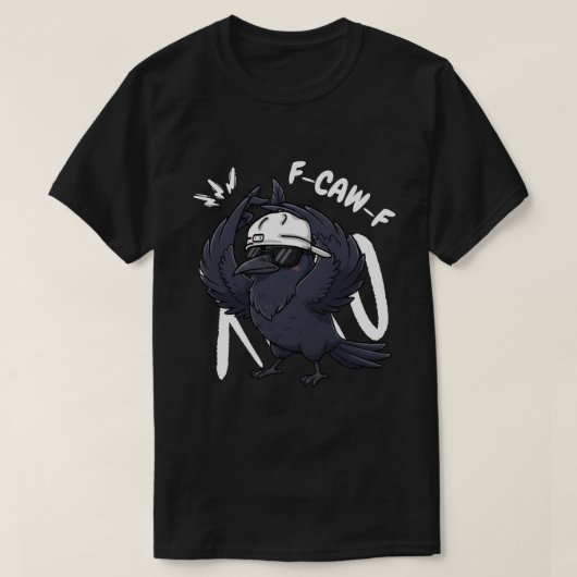 F-CAW-F Hip Hop Crow - Schattige Rapper Bird T-shirt (Design voorkant)
