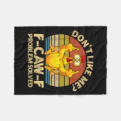 F-caw-f Humor Angry Chicken Dont Like Me Problem S Fleece Deken (Voorkant (Horizontaal))