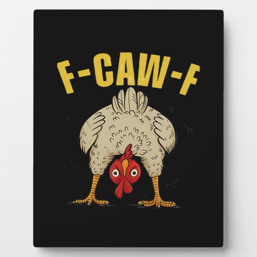 F-Caw-F Humor Gothic Crow Funny Aesthetic Style Fotoplaat (Voorkant)