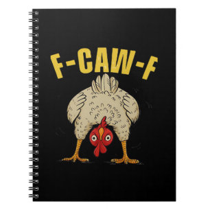 F-Caw-F Humor Gotische Kraai Grappige Esthetische Notitieboek